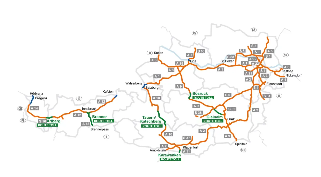 route tolls map